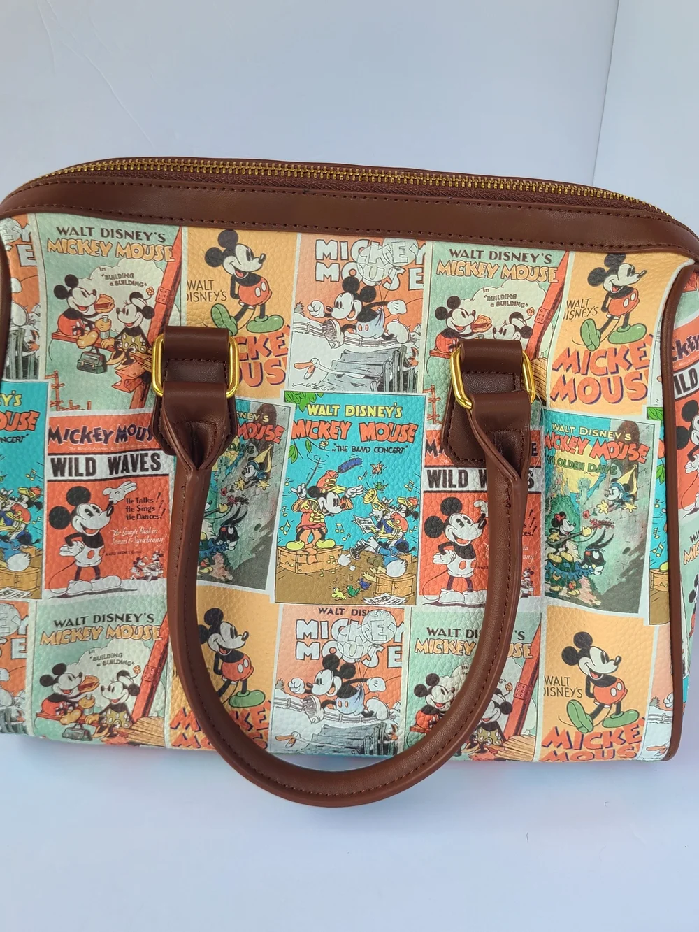 Disney Parks Mickey Mouse Through The Years Retro Satchel Bag
